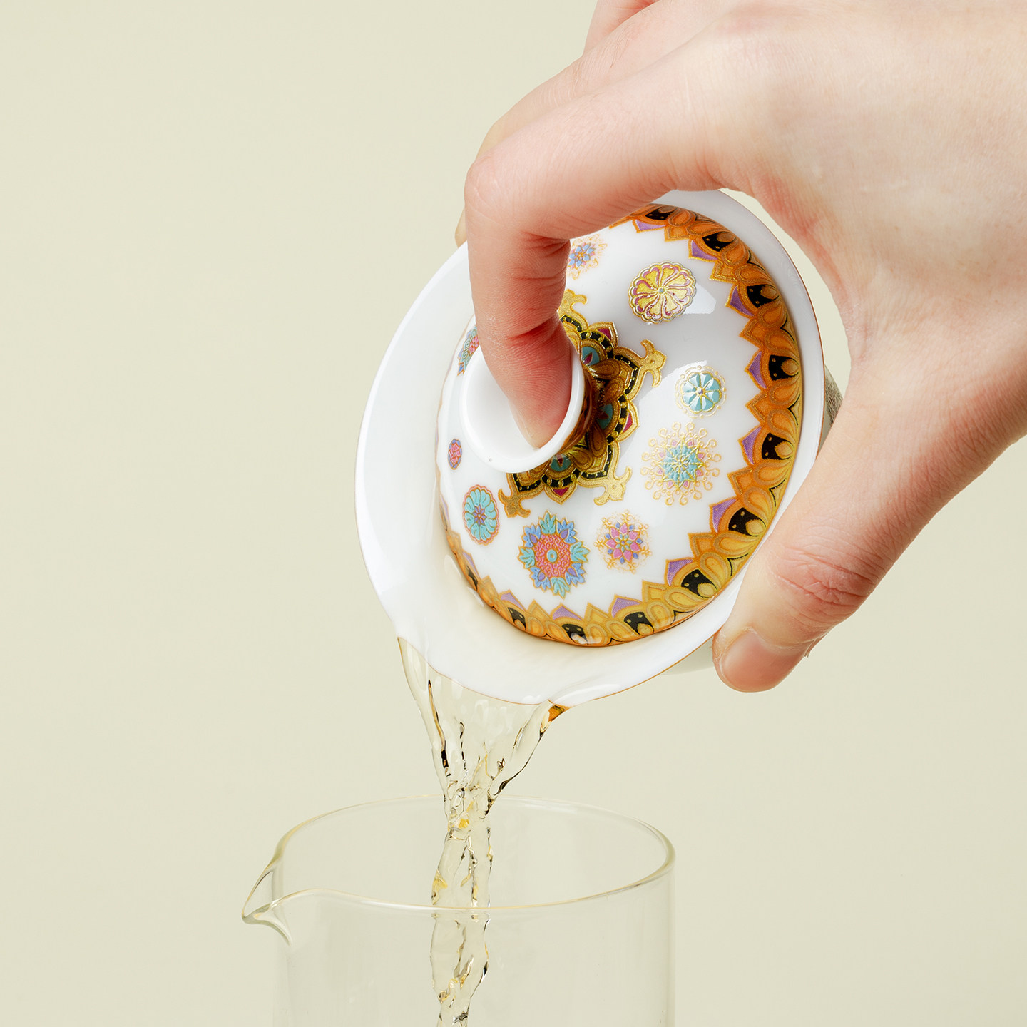 梵汝金莳绘百花宴三才盖碗高档中式陶瓷泡茶碗高档功夫茶具沏茶碗,淘宝优惠券,粉丝福利购,淘宝优惠卷