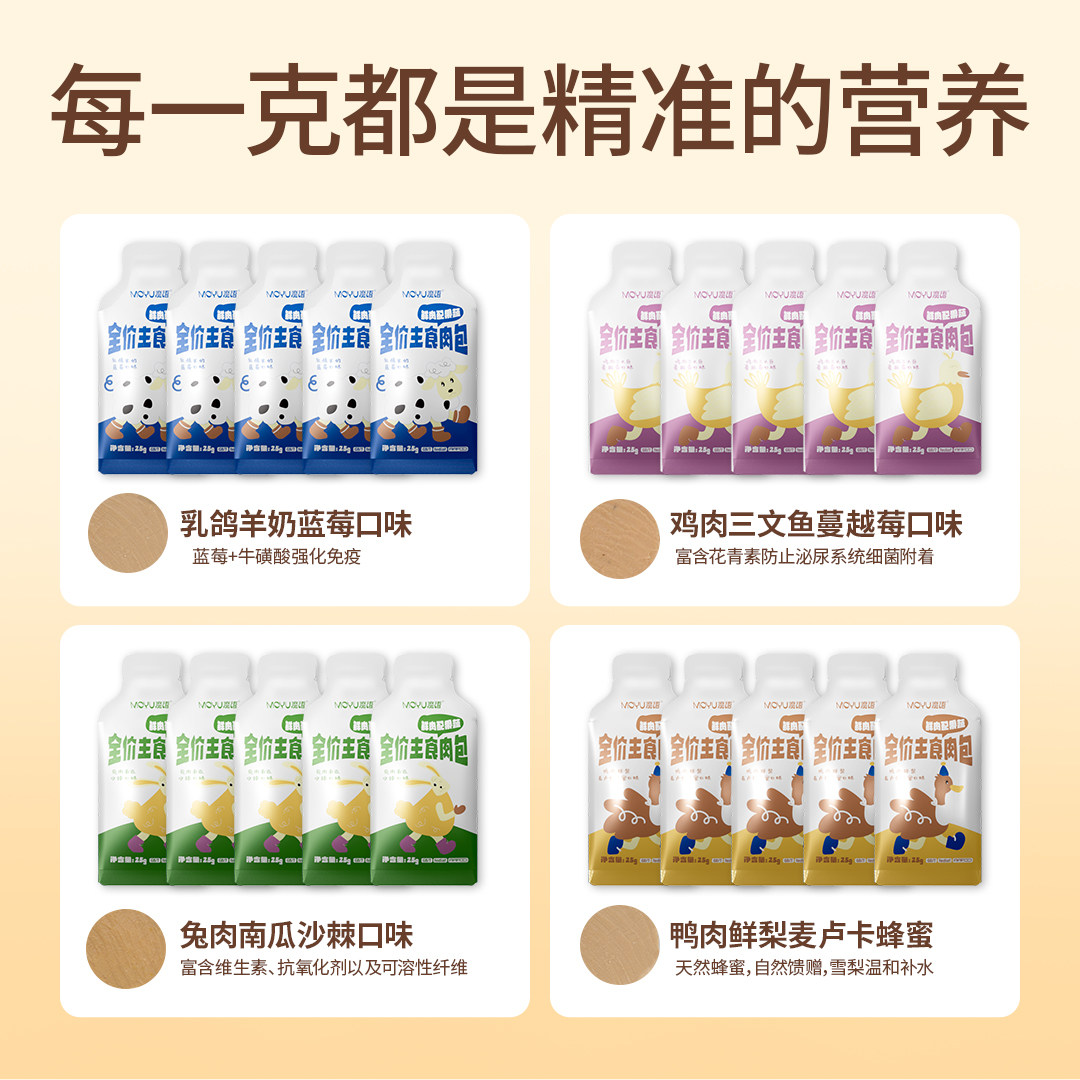 魔语全价主食果蔬肉包营养湿粮乳鸽羊奶鸡肉三文鱼兔肉南瓜鸭肉梨,淘宝优惠券,粉丝福利购,淘宝优惠卷