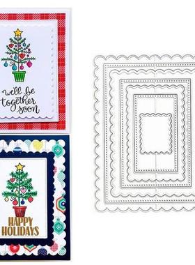 scrapbooking DIY切割刀模 碳钢刀模 压花刀模模板长方形框框套装