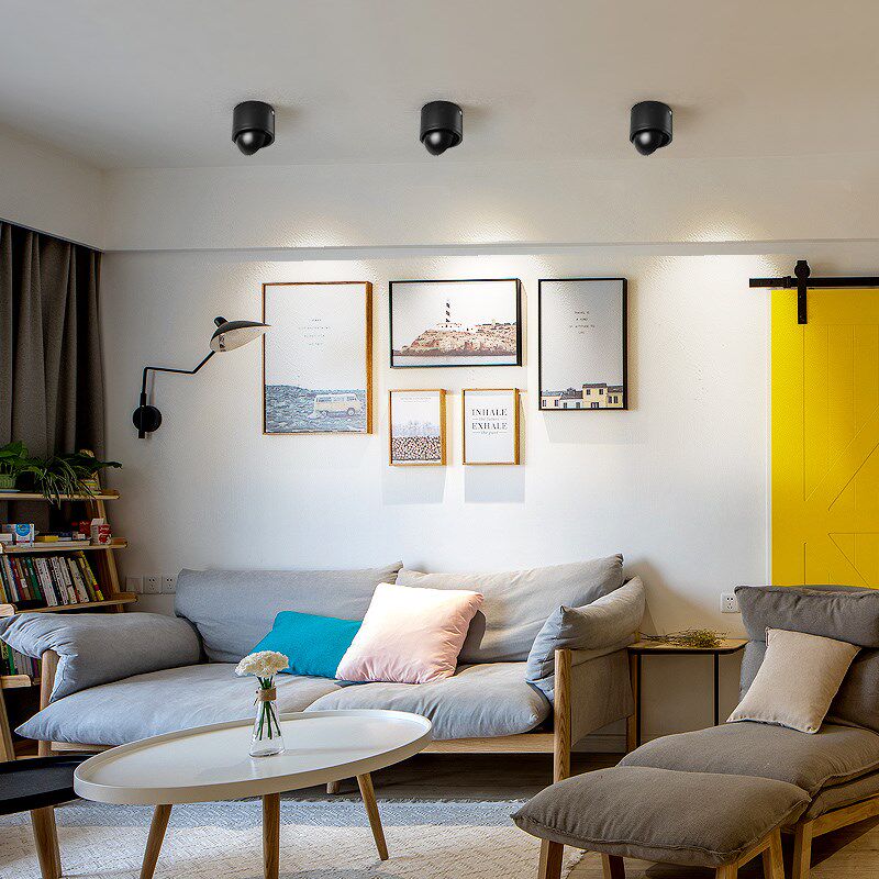 万向可调明装筒灯COB小射灯北欧个性聚光灯LED天花灯客厅背景墙,淘宝优惠券,粉丝福利购,淘宝优惠卷