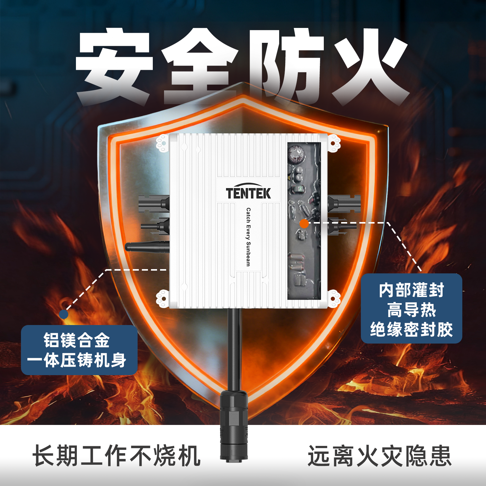 TENTEK太阳能离网光伏微型逆变器阳台并网微逆防逆流车载小型防水,淘宝优惠券,粉丝福利购,淘宝优惠卷