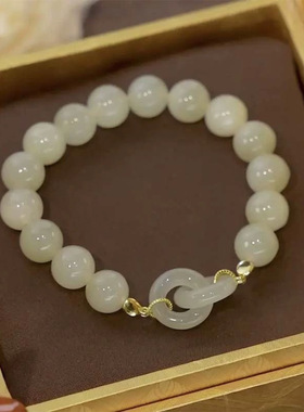 仙里仙气~国风红色枫叶手镯竹节