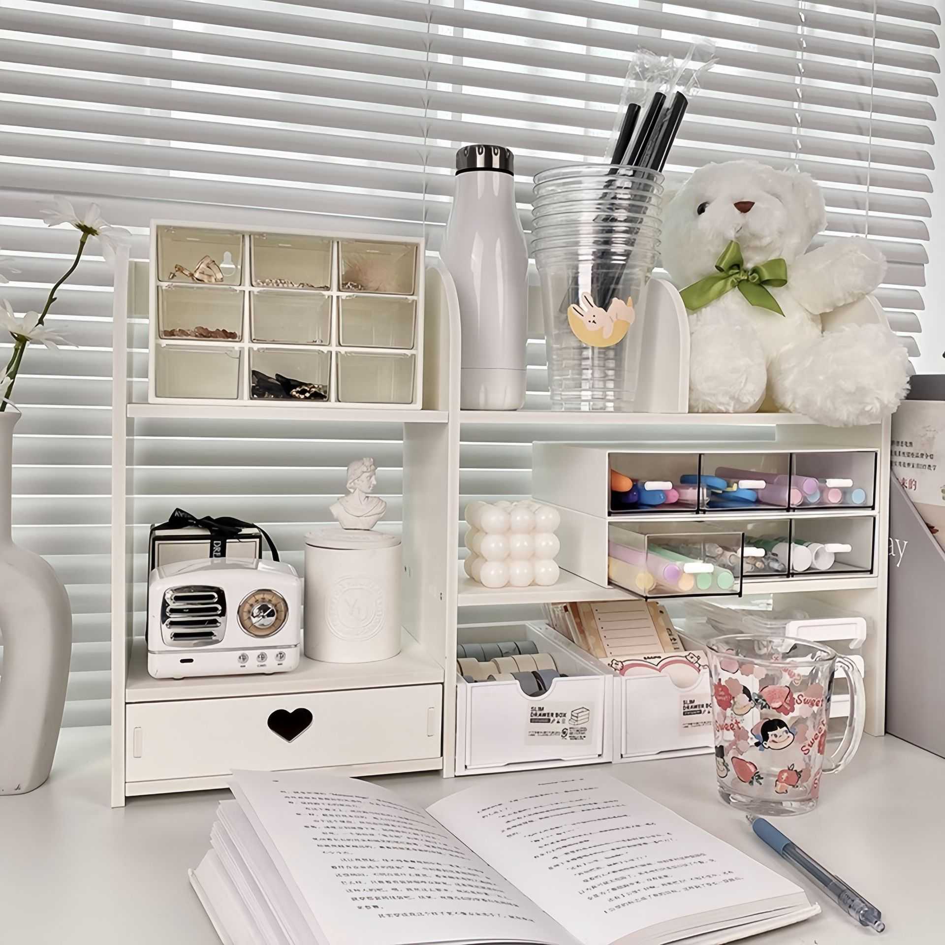 Ins wind desktop student storage shelf multi-function desk