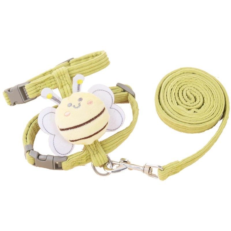 猫咪蜜蜂牵引绳防挣脱外出专用宠物工字可调节泰迪小型犬猫绳链子,淘宝优惠券,粉丝福利购,淘宝优惠卷
