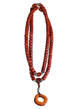 牛骨手串108颗佛珠手串藏传密宗配饰手串计数手链长款放汽车档把