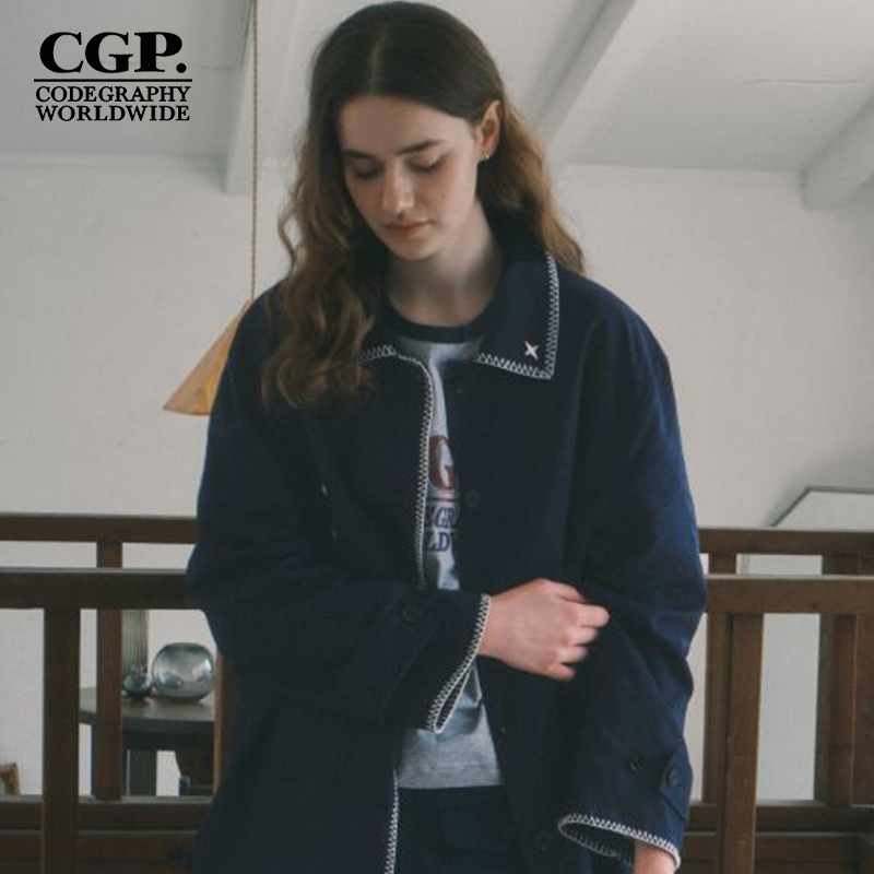 CODEGRAPHY韩国CGP25夏新款女款时尚休闲翻领夹克外套CBEUWJK052 - 图0