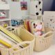 Imitation rattan korean version ins desktop stationery storage box
