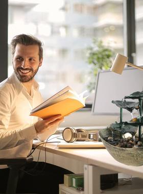 开业好运招财办公桌面风水轮循环水流水喷泉荷叶元宝客厅玄关摆件