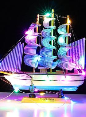 一帆风顺帆船摆件客厅玄关电视酒柜办公室装饰工艺礼品摆饰高档生