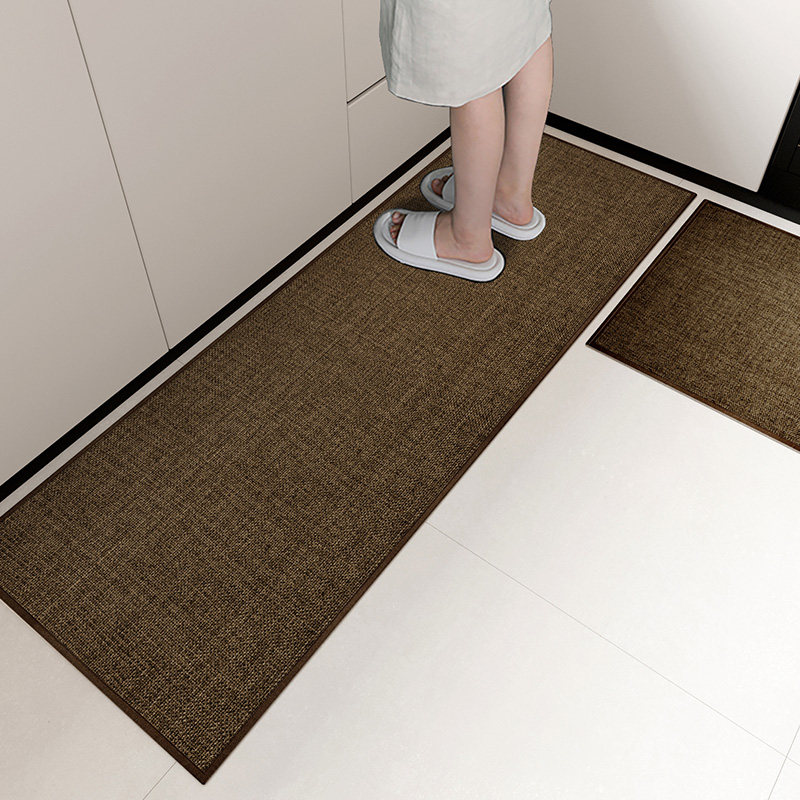 Kitchen floor mats, anti-slip and oil-repellent, special water-absorbent foot mats, long door mats, 2023 new waterproof mats, stain-resistant carpets