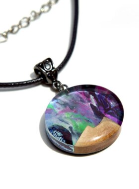 星空树脂夜光吊坠发光项链个性纯手工情侣男女生日礼物