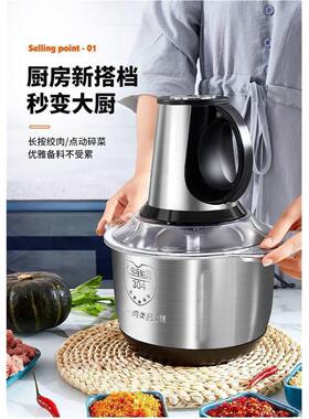 外贸跨境出口欧标110v低价三速款大容量电动绞肉机儿童家用辅食机