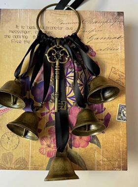 女巫风铃铛保护门把手挂钩威卡风铃家居房间窗台装饰挂件