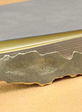 实心纯黄铜办公桌面假山小摆件古铜茶宠饰品工艺品礼品手把玩件