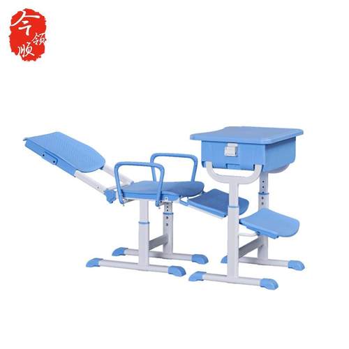 今领顺中小学生午休课桌椅手摇升降多档调节功能操作简单结实耐用 - 图0