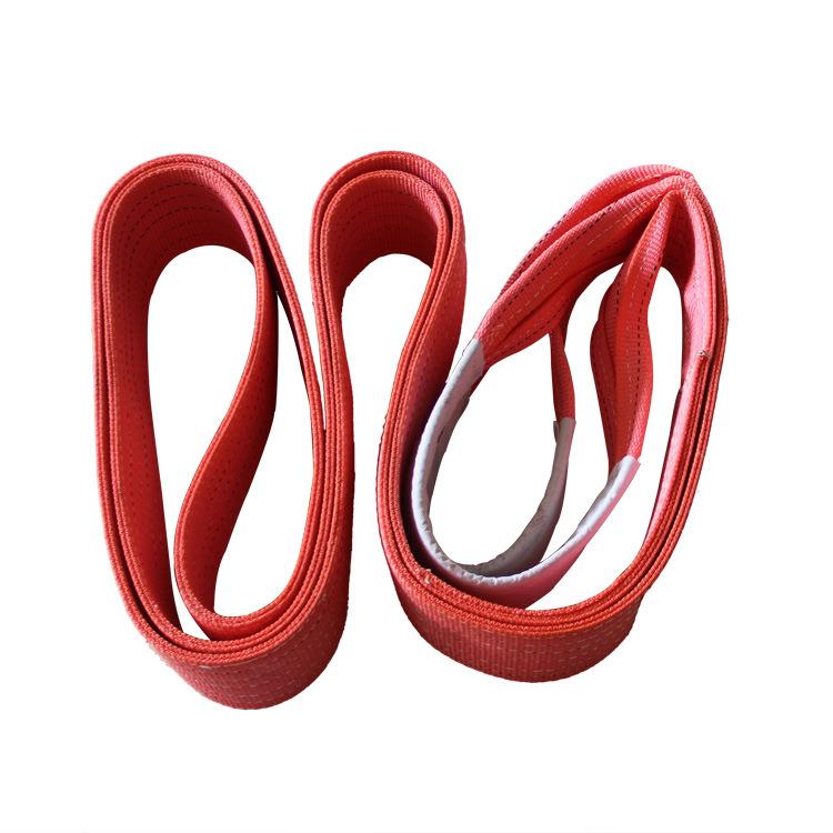 力嘉彩色扁平吊装带5t10吨涤纶加厚拖车绳4倍承重工业柔性吊装带 - 图3