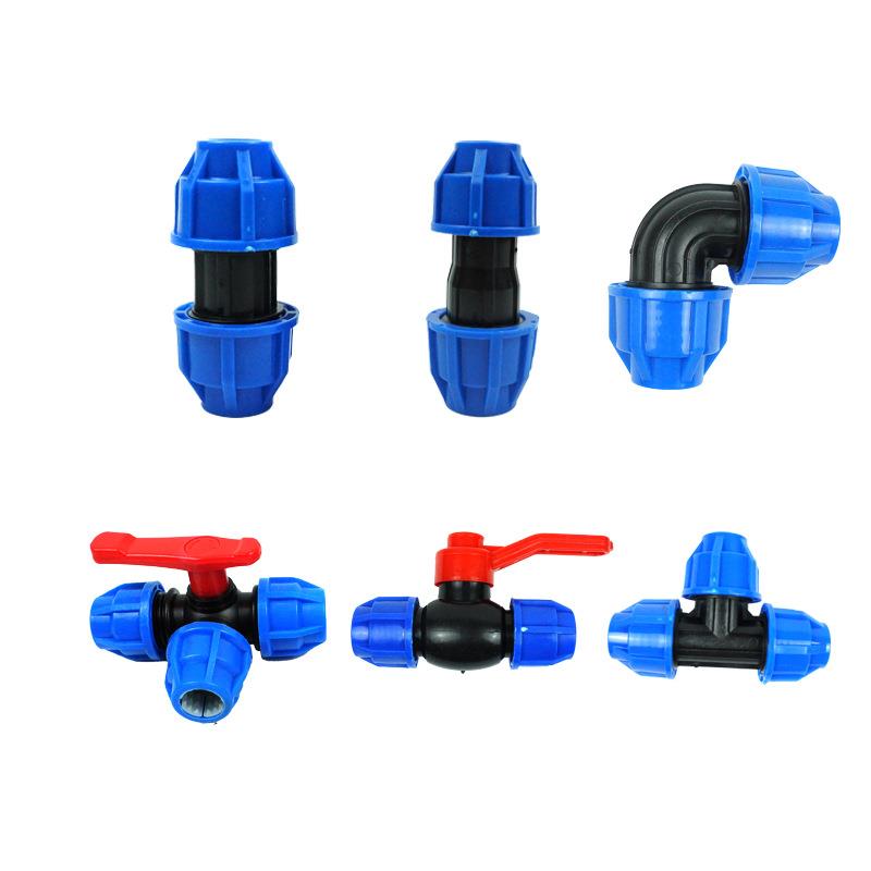 pe快接管件蓝帽快接接头三通直接变径快接活水管HDPE管件 - 图2