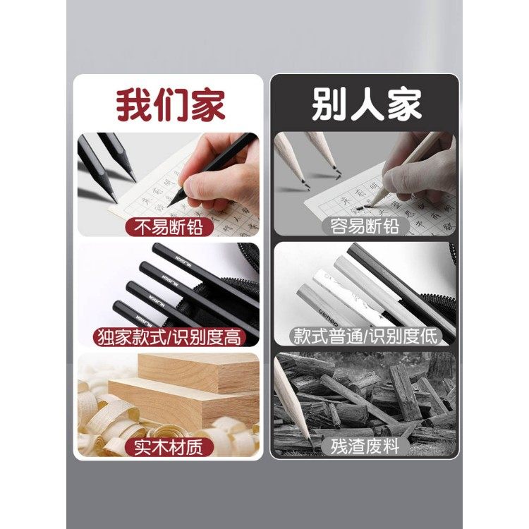 得力考试黑木铅笔2b铅笔小学生无毒hb铅笔学生专用一年级用幼儿园儿童练字笔无铅毒二年级学习用品带橡皮擦头,淘宝优惠券,粉丝福利购,淘宝优惠卷
