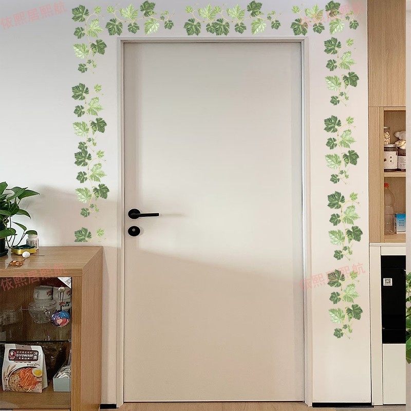 门窗边布置墙贴纸清新绿色植物叶子藤蔓墙角墙上装饰美化自粘防水,淘宝优惠券,粉丝福利购,淘宝优惠卷
