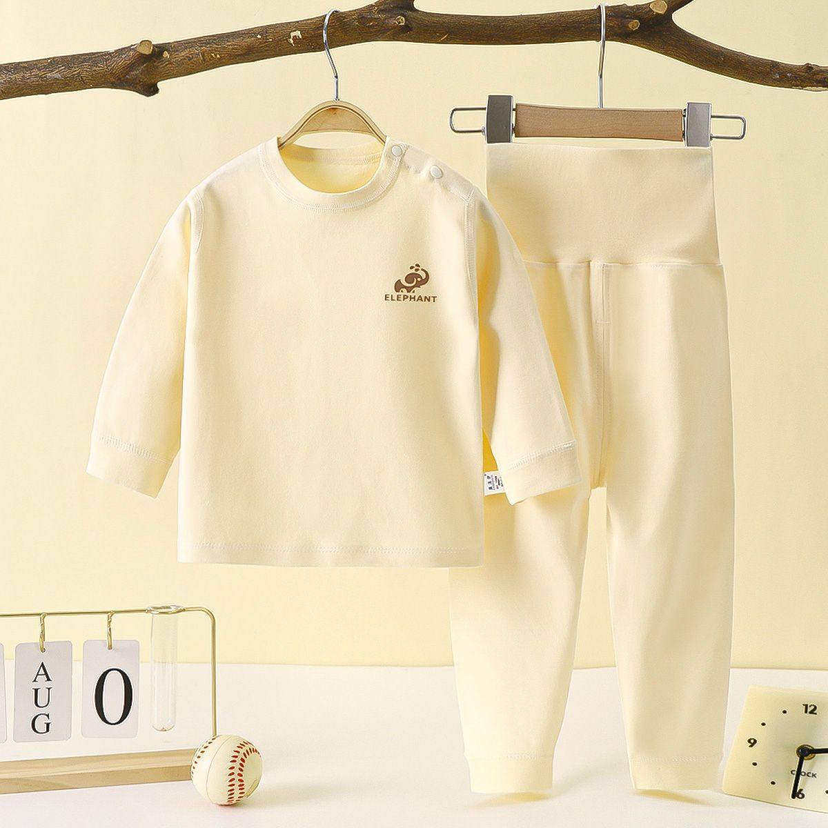 婴儿无骨秋衣秋裤套装儿童内衣打底宝宝高腰护肚裤春秋睡衣家居服,淘宝优惠券,粉丝福利购,淘宝优惠卷