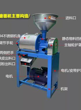 家用小型磨面机新款面粉机小麦玉米五谷杂粮打面机商用电动磨粉机