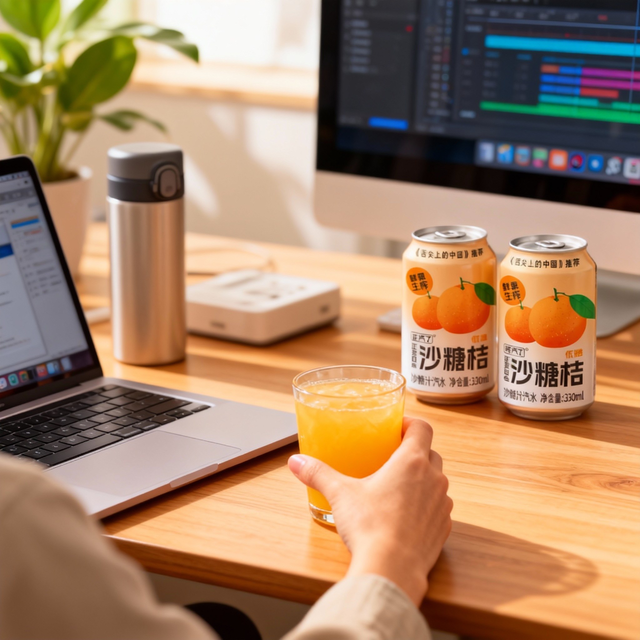 【关注立减5】森汽le郁南黄皮果汁0香精低糖气泡水饮料330ml*2罐