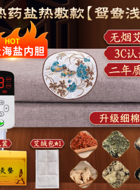 艾灸床垫电加热毯子艾草发热理疗褥子全身灸家用粗盐热敷包海盐袋