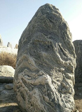 定制天然大型景观石头风景石原石雪浪石晚霞红户外庭院景观小摆件