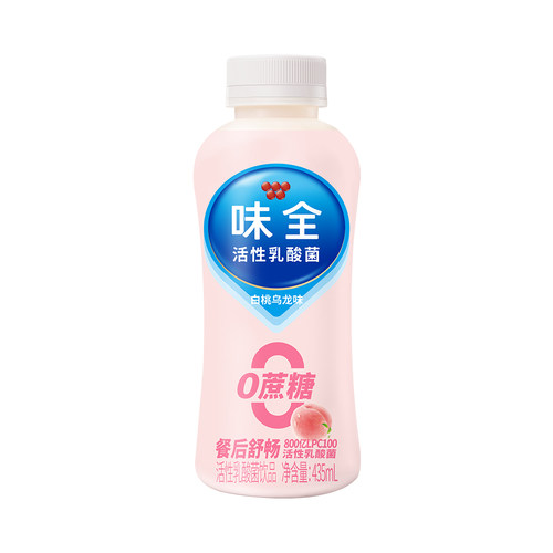 味全活性乳酸菌饮品435ml*12瓶装原味白桃芦荟味低温冷藏食品饮料 - 图3