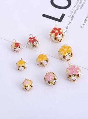 新款12MM 14MM 18MM 景泰蓝镂空花铃铛 宠物笼具 头饰铃铛 花铃