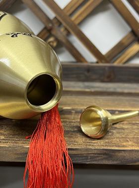 铜葫芦纯铜摆件空心开口开盖纳福安宅大小号挂件黄铜真铜家用客厅