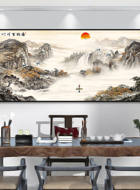 龙红家客厅可定制自粘防水装饰画