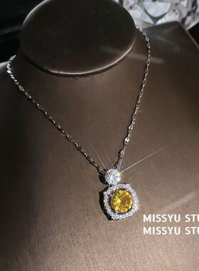 熔金锆石链轻奢小众项链锁骨宫廷