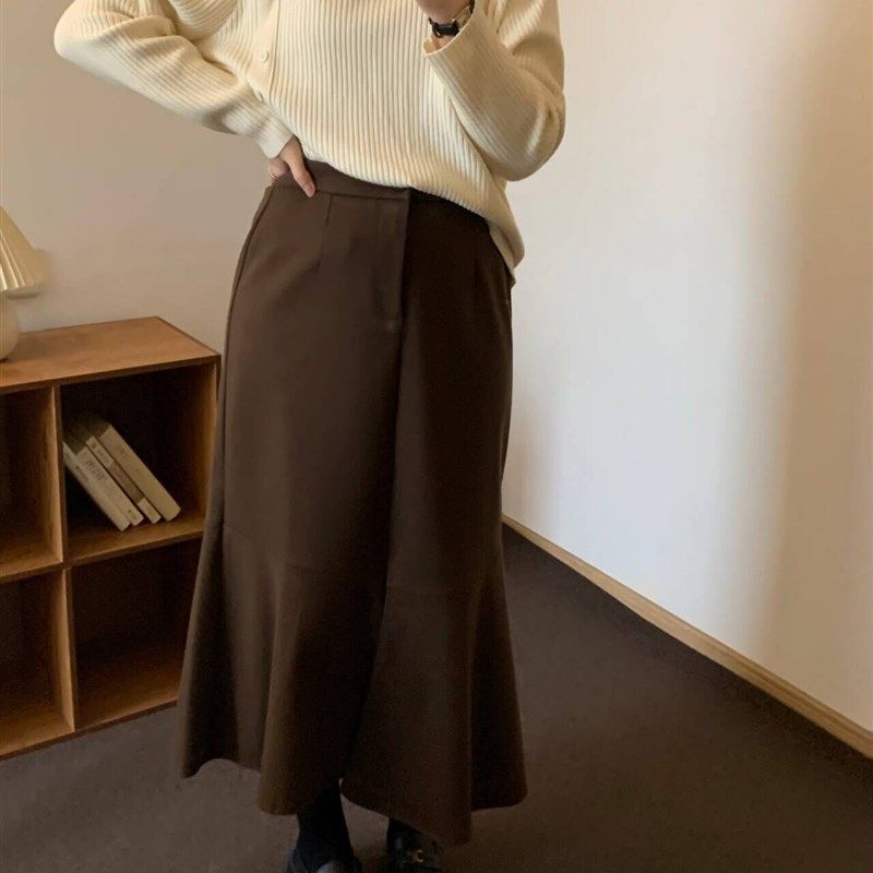 微胖的喵喵 大码梨形mm春季显瘦气质百搭高腰鱼尾半身裙子女 8312,淘宝优惠券,粉丝福利购,淘宝优惠卷