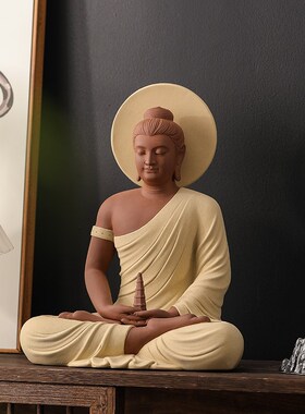 陶瓷大日如来佛祖佛像摆件释迦摩尼佛供奉禅意家居客厅办公室装饰