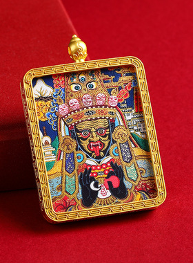 男女钛钢手绘扎基拉姆招财吊坠