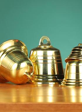 铜铃铛挂饰 铜风铃 黄铜铃铛大小号铜铃家居挂饰摆件