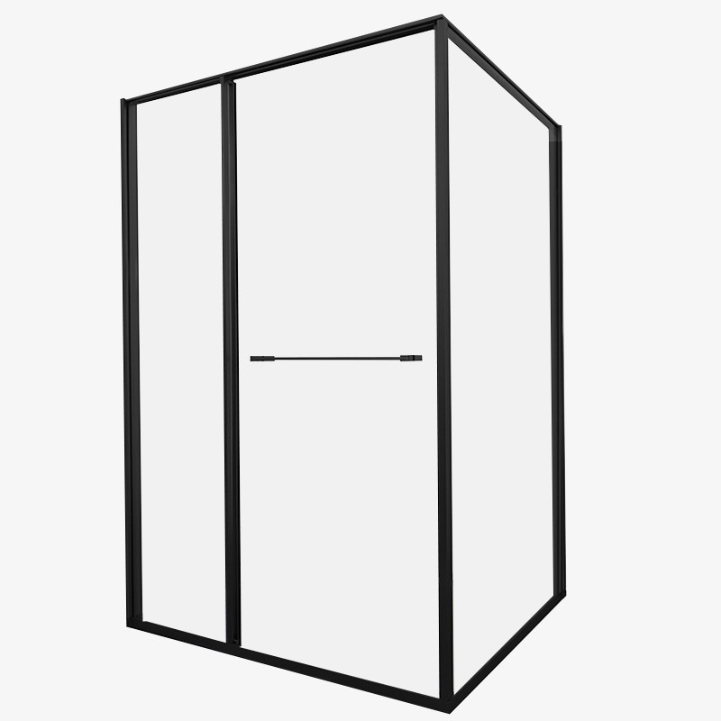 Simple bathroom partition L-shaped shower room square explosion-proof glass partition small apartment bathroom partition customization