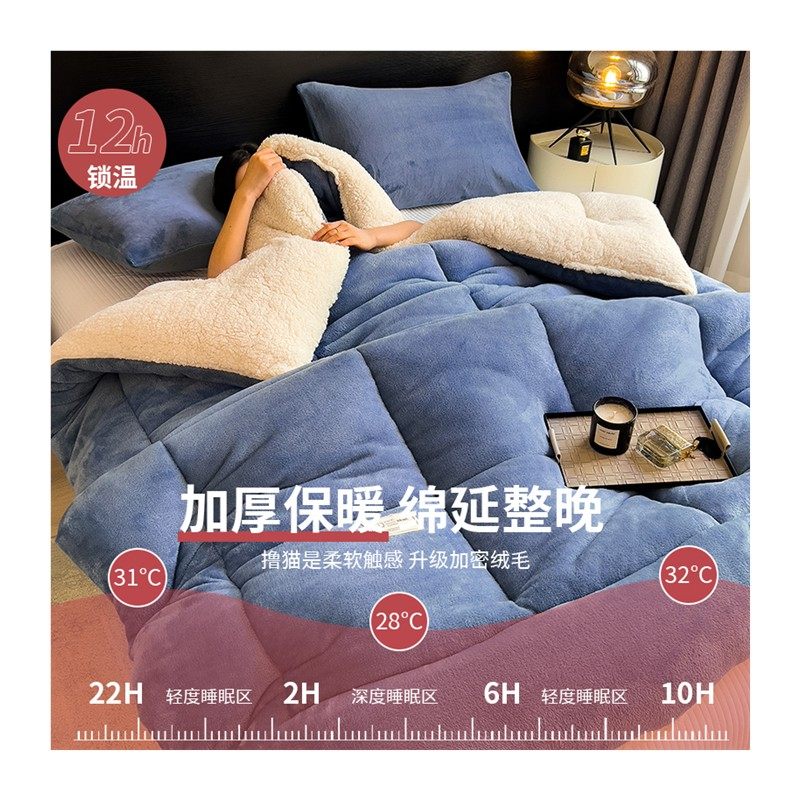 2025新款羊羔绒被子冬季棉被被芯冬天宿舍单人秋冬被加厚保暖10斤,淘宝优惠券,粉丝福利购,淘宝优惠卷
