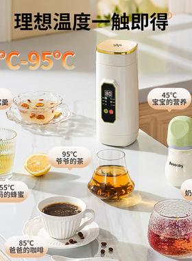 能烧开水的保温杯旅行酒店便携式烧水电热杯 304不锈钢电热水杯