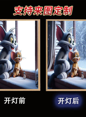 灯光画相框摆台定制照片墙