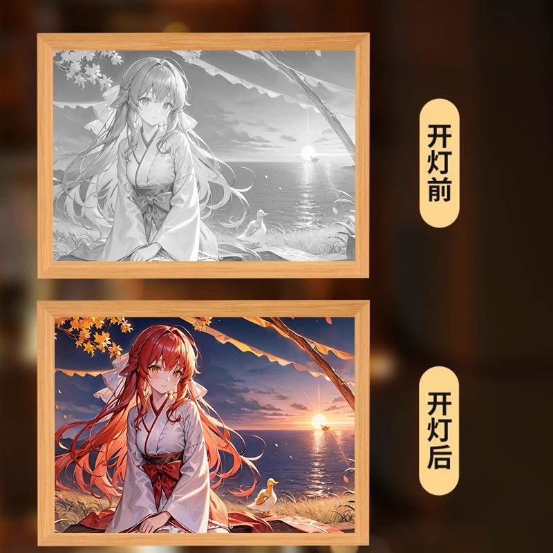 龙族灯光画上杉绘梨衣路明非镜子创意小夜二次元风尼伯龙根迈巴赫,淘宝优惠券,粉丝福利购,淘宝优惠卷