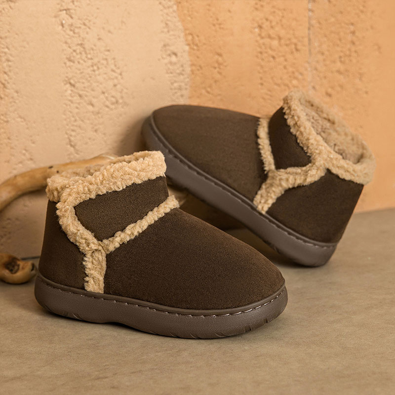 MINISO/名创优品厚底雪地靴女冬季新款加绒加厚东北棉鞋防滑外穿