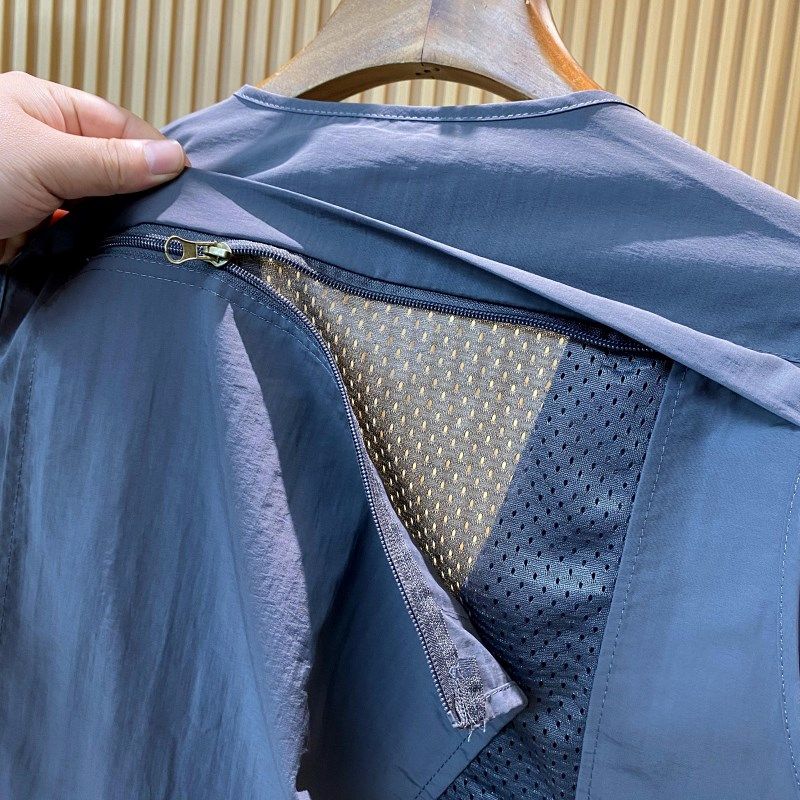 户外工装风!钓鱼骑行摄影爬山多口袋透气网眼多功能马甲外套男士,淘宝优惠券,粉丝福利购,淘宝优惠卷