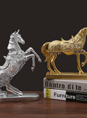 电视柜装饰品样板房摆设客厅玄关马到成功工艺品家居酒柜马摆件