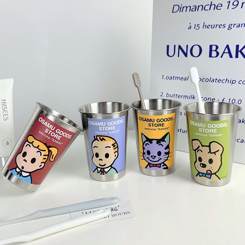原田治可爱漱口杯304家用不锈钢牙刷宿舍高颜值洗漱水杯情侣牙缸,淘宝优惠券,粉丝福利购,淘宝优惠卷