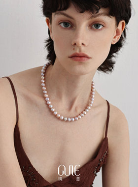瑰意天然淡水珍珠925银项链2025新款时尚小众设计高级感锁骨链