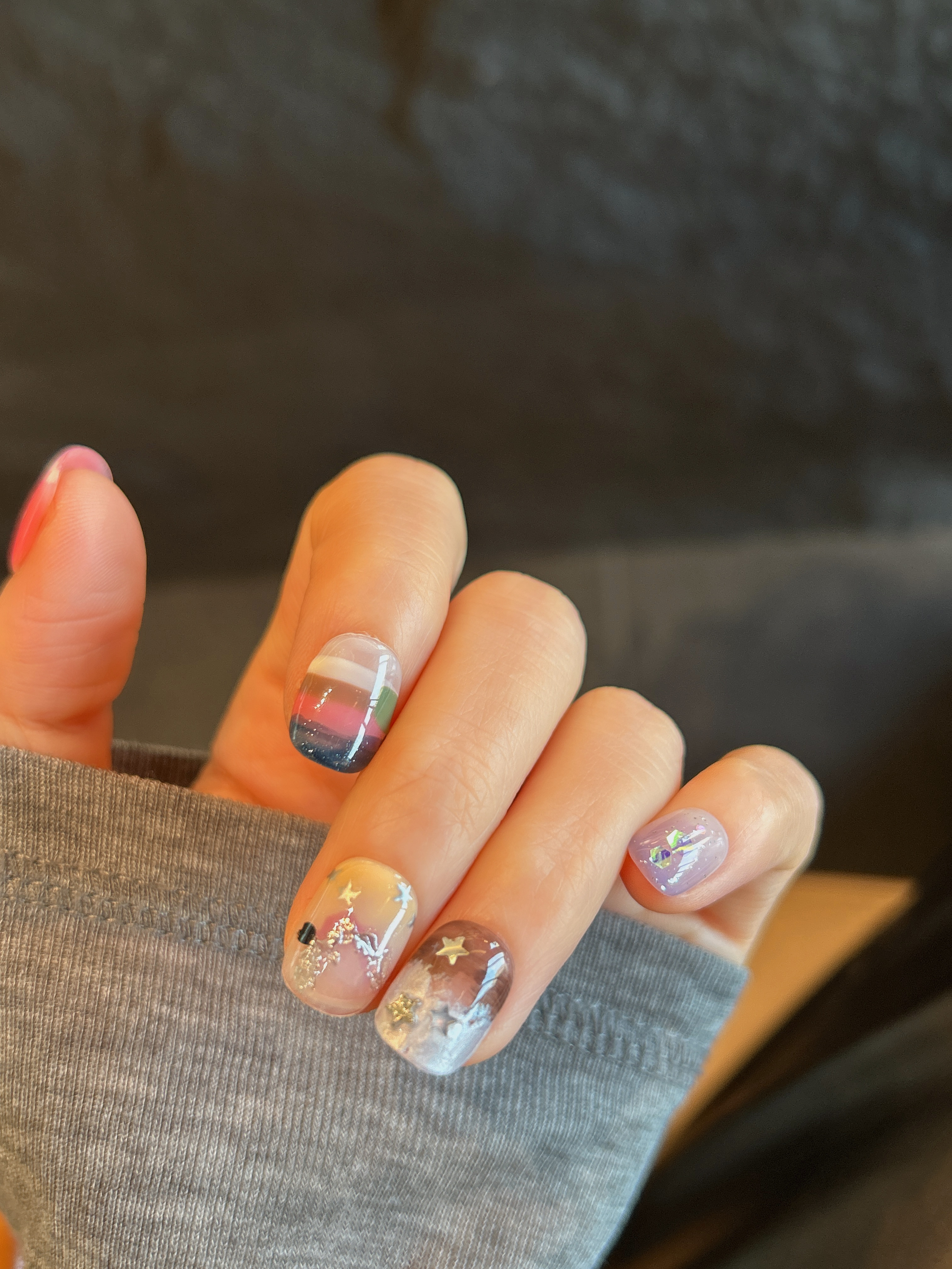 Foromance.【星野兔】手绘软萌小兔子 搭配彩色晕染 短方圆穿戴甲,淘宝优惠券,粉丝福利购,淘宝优惠卷