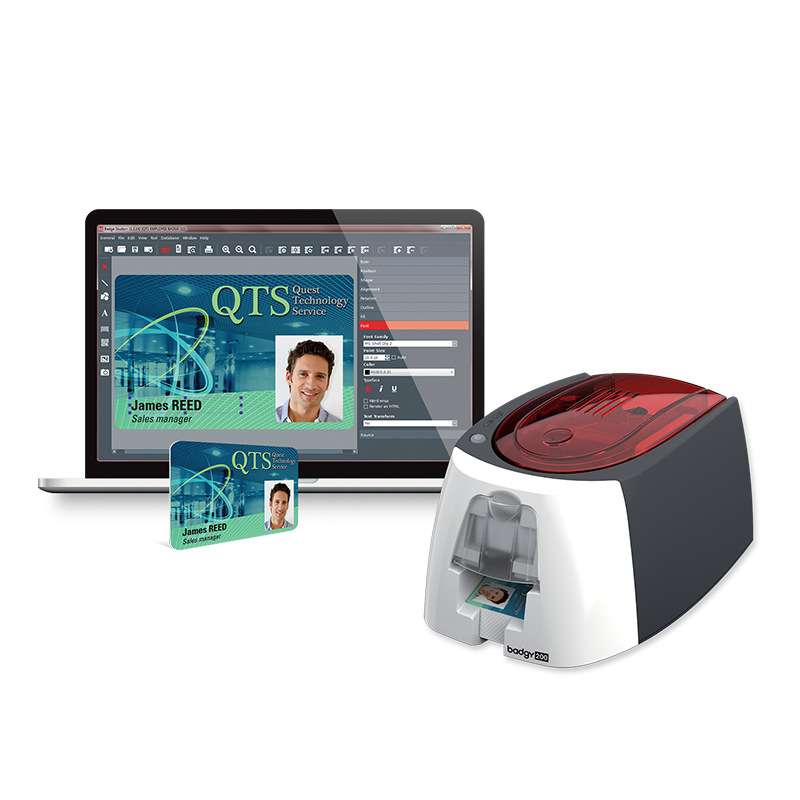 Evolis badgy200证卡打印机员工卡打印机胸牌卡打印机门禁制卡机 - 图1