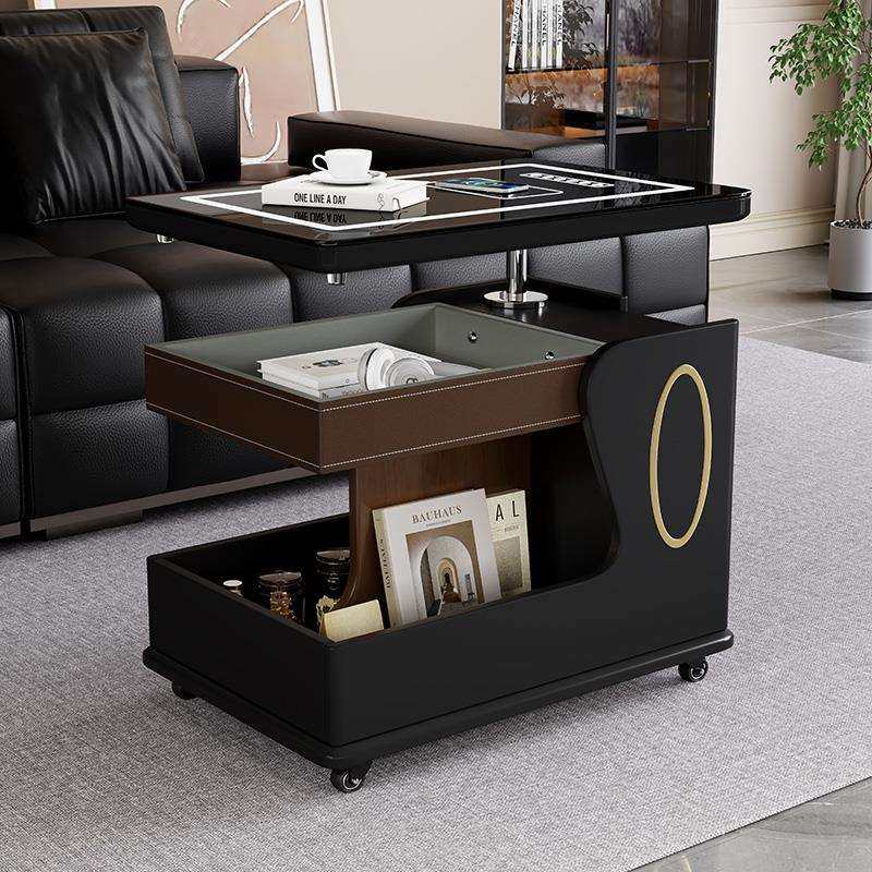 全实木折叠边柜可升降沙发边几客厅茶几小户型可移动多功能小推车,淘宝优惠券,粉丝福利购,淘宝优惠卷